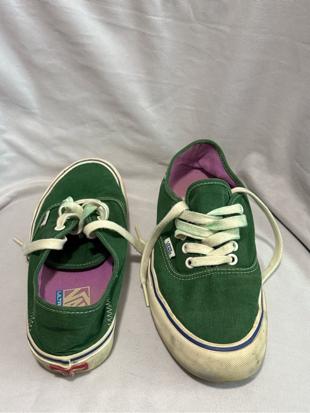 Vans Authentic Green Canvas Sneakers UltraCush Women’s 8.5 Men’s 7